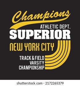 champions inspiration design typography vector illustration