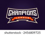 Champions League E-sports or Sports Logo for Tournament and Championship