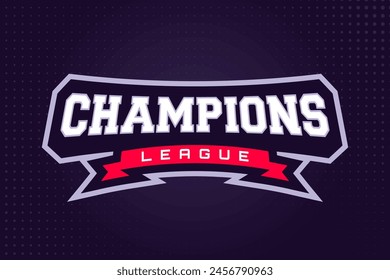 Champions League E-sports or Sports Logo for Tournament and Championship