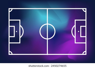 Champions League. football field marking on a blue background