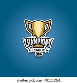 Champions league logo gold emblem