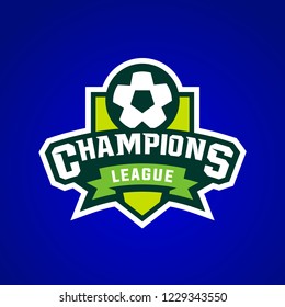Champions league sport logo emblem graphic vector