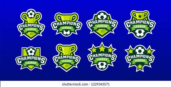 Champions league sport logo emblem graphic vector
