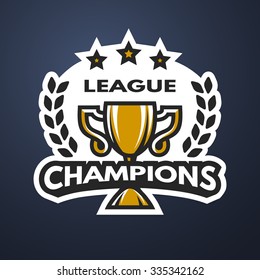 Champions League Sports logo, emblem, badge.