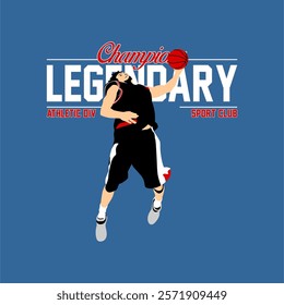 champions legendary basketball sport vector