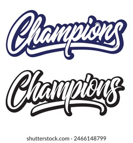 Champions letter. vector on white background