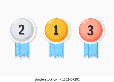 Champions medals icon design for web, logos, applications and more