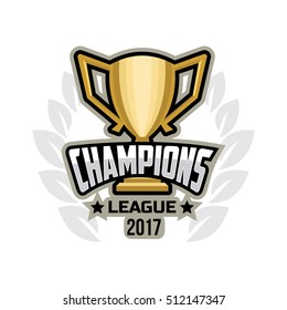 Champions Sports League Logo Emblem Badge.