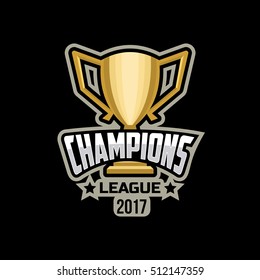 Champions sports league logo emblem.