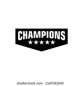 Champions sports logo emblem badge graphic typography