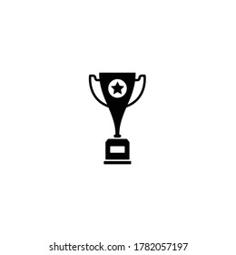 Champion's trophy cup icon isolated on white background