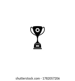 Champion's trophy cup icon isolated on white background