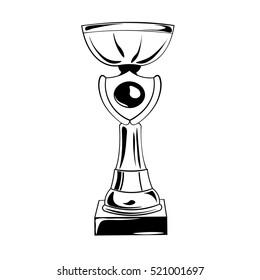 Champions trophy cup vector. Award Symbol Vector Illustration Isolated On White Background
