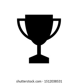 Champions trophy icon vector illustration. First place award sign. Victory symbol.