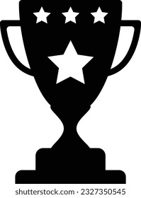 Ilustración vectorial del icono de trofeo de campeones. Primer premio. Símbolo de victoria.
