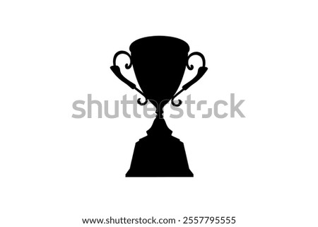 Champions trophy icon vector illustration. First place award sign. Victory symbol. Trophy cup, winner cup, victory cup icon. Reward symbol sign for web and mobile