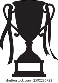 Champion's Trophy vector silhouette icon