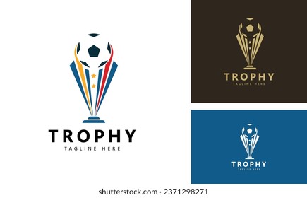 Trofeo campeón de inspiración para el diseño del logo del premio ganador 