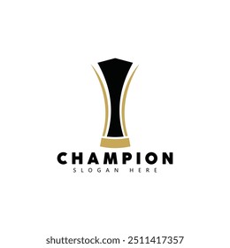 Champions trophy for winner award logo design inspiration