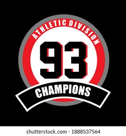 Champions typography design t-shirt print vector illustration 