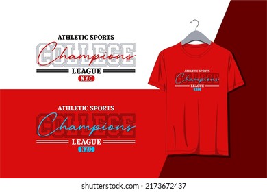 Champions typography for print t shirts