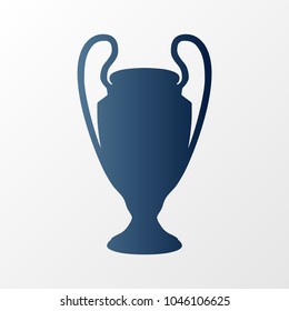 Champions Vector Cup. Isolated Soccer trophy.