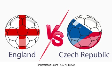 Championship, banner, web design, match between England and Czech Republic.