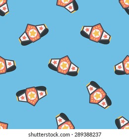 Championship belt flat icon,eps10 seamless pattern background