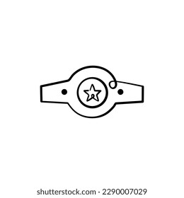 Championship Belt Line Style Icon Design