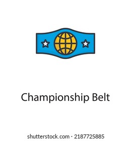 Championship Belt vector filled outline Icon Design illustration. Sports And Awards Symbol on White background EPS 10 File