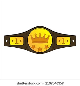 championship belt. Vector image. White background. Winner