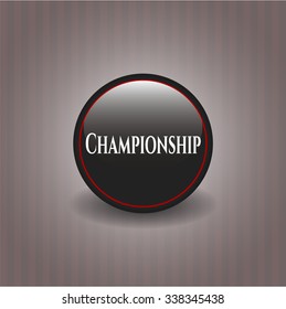 Championship black shiny badge