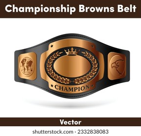 Championship Browns Belt. Vector sport illustration