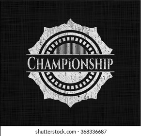 Championship chalkboard emblem