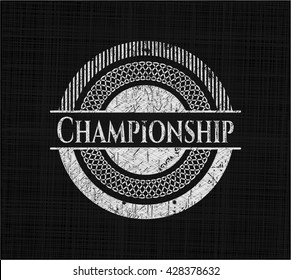 Championship with chalkboard texture