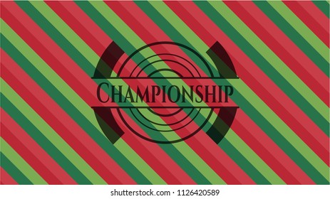 Championship christmas emblem.