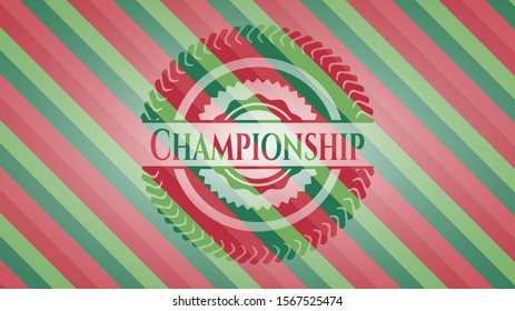 Championship christmas emblem background. Vector Illustration. Detailed.