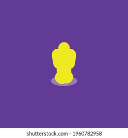 Championship cup flat icon. Simple style award rating poster background symbol. Logo design element. T-shirt printing. Vector for sticker.