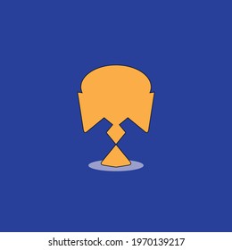 Championship cup flat icon. Simple style award rating poster background symbol. Logo design element. T-shirt printing. Vector for sticker.