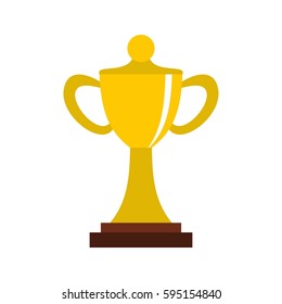 Championship cup icon in flat style isolated on white background vector illustration