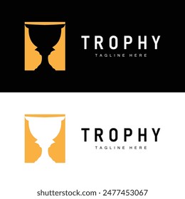 Championship Cup Trophy Logo Illustration Award Winner Template Design