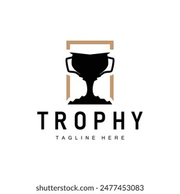 Championship Cup Trophy Logo Illustration Award Winner Template Design