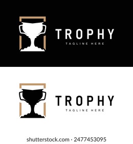 Championship Cup Trophy Logo Illustration Award Winner Template Design