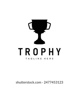 Championship Cup Trophy Logo Illustration Award Winner Template Design