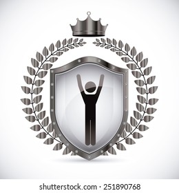 Championship design over white background, vector illustration.