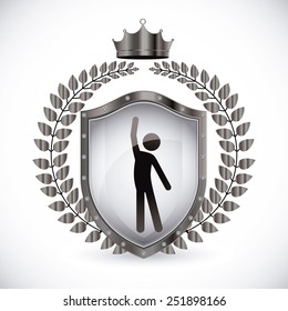 Championship design over white background, vector illustration.