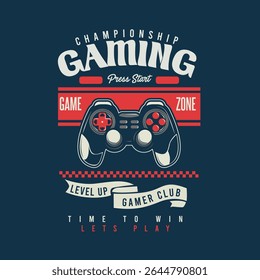 championship gaming zone vector graphic game pad design