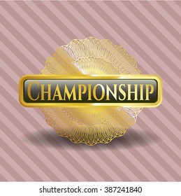 Championship gold shiny badge