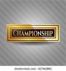 Championship gold shiny badge