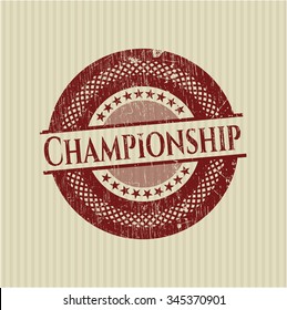 Championship grunge seal